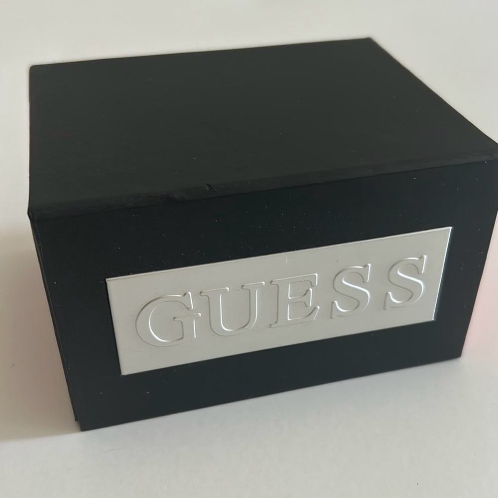 💙 GUESS Vintage Navy Blue & Red Jewelry / Watch Gift Box